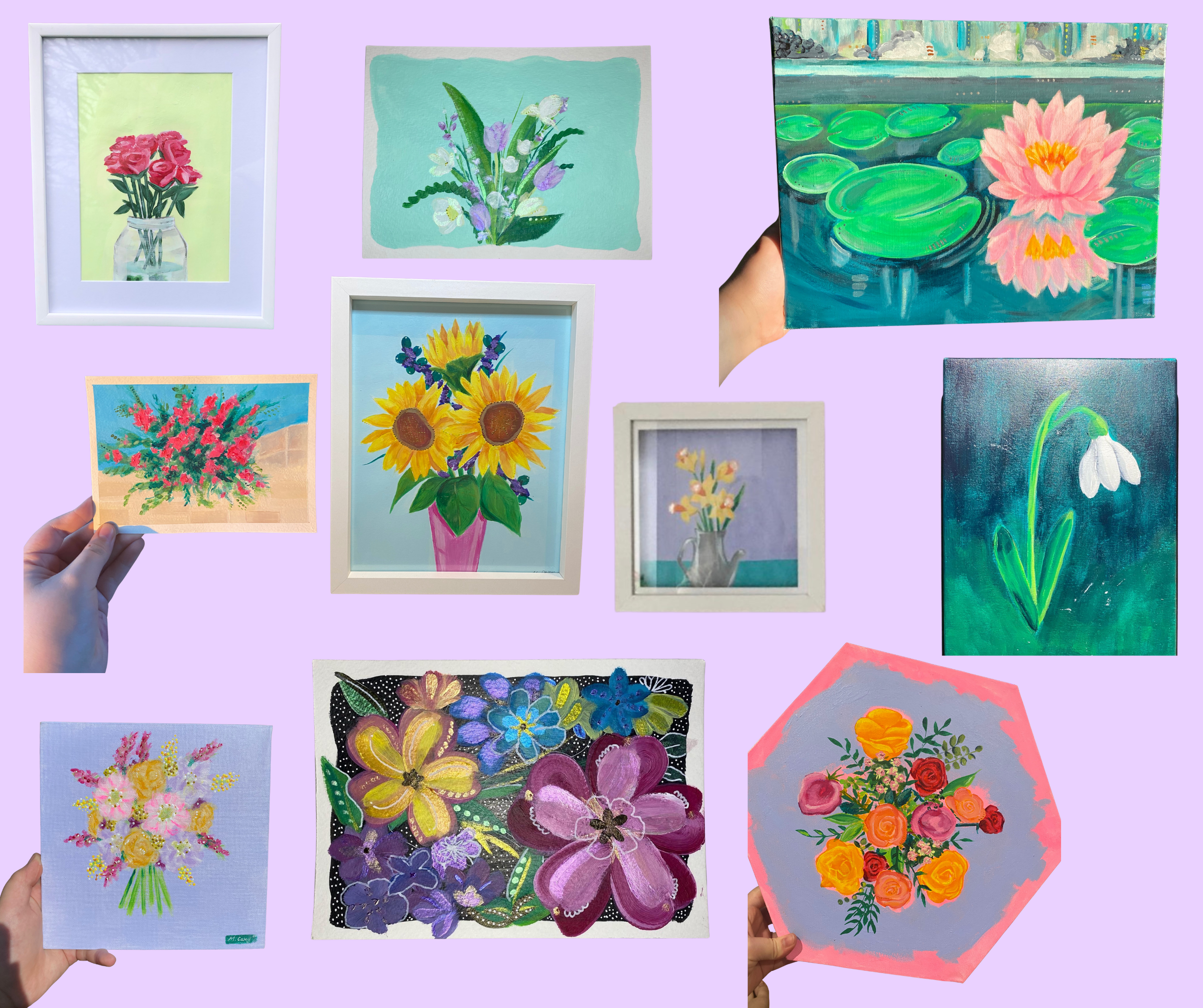 Flower paintings