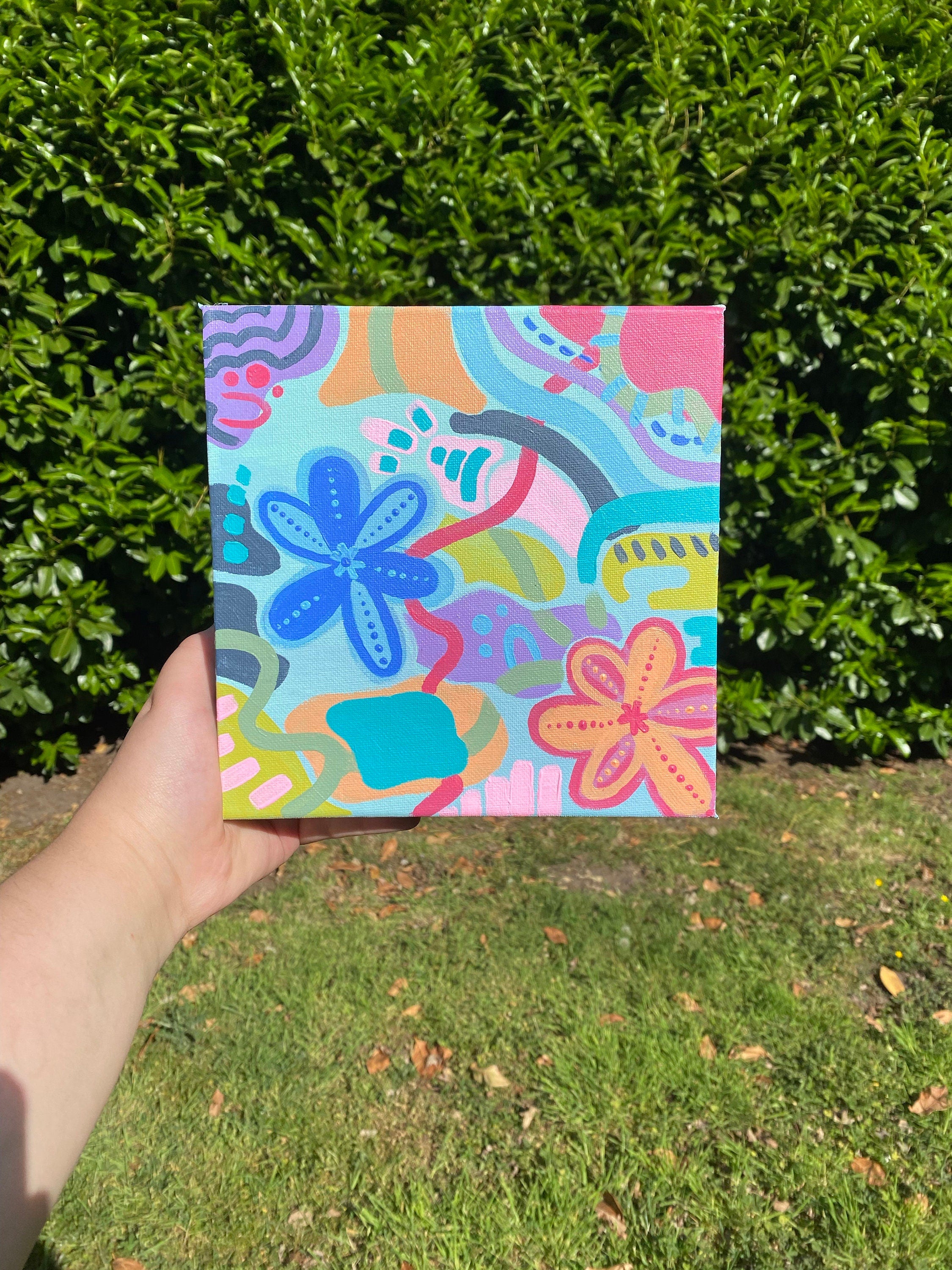 Flower Power, acrylic original painting!