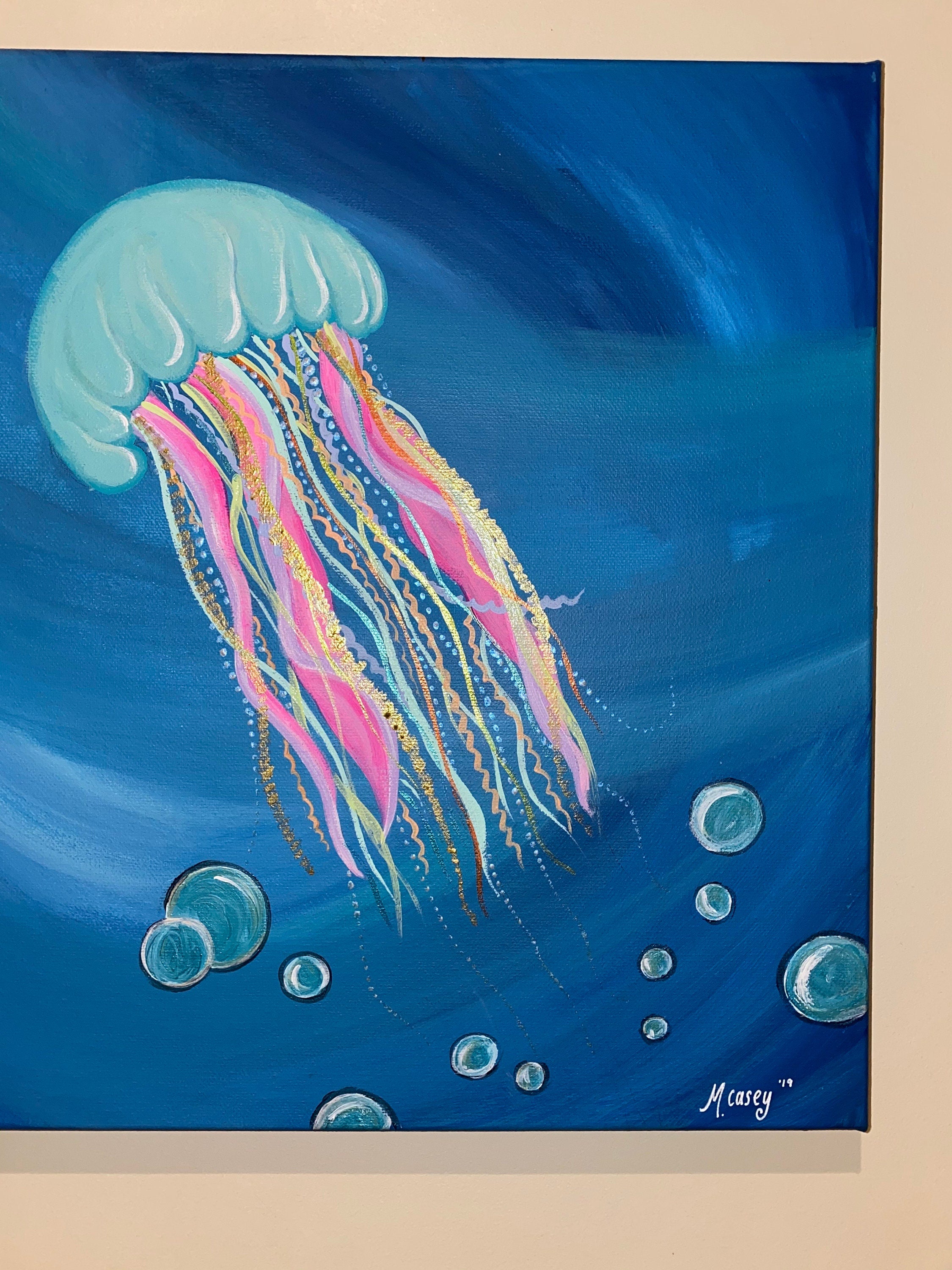 Jellyfish, Acrylic painting on Canvas.