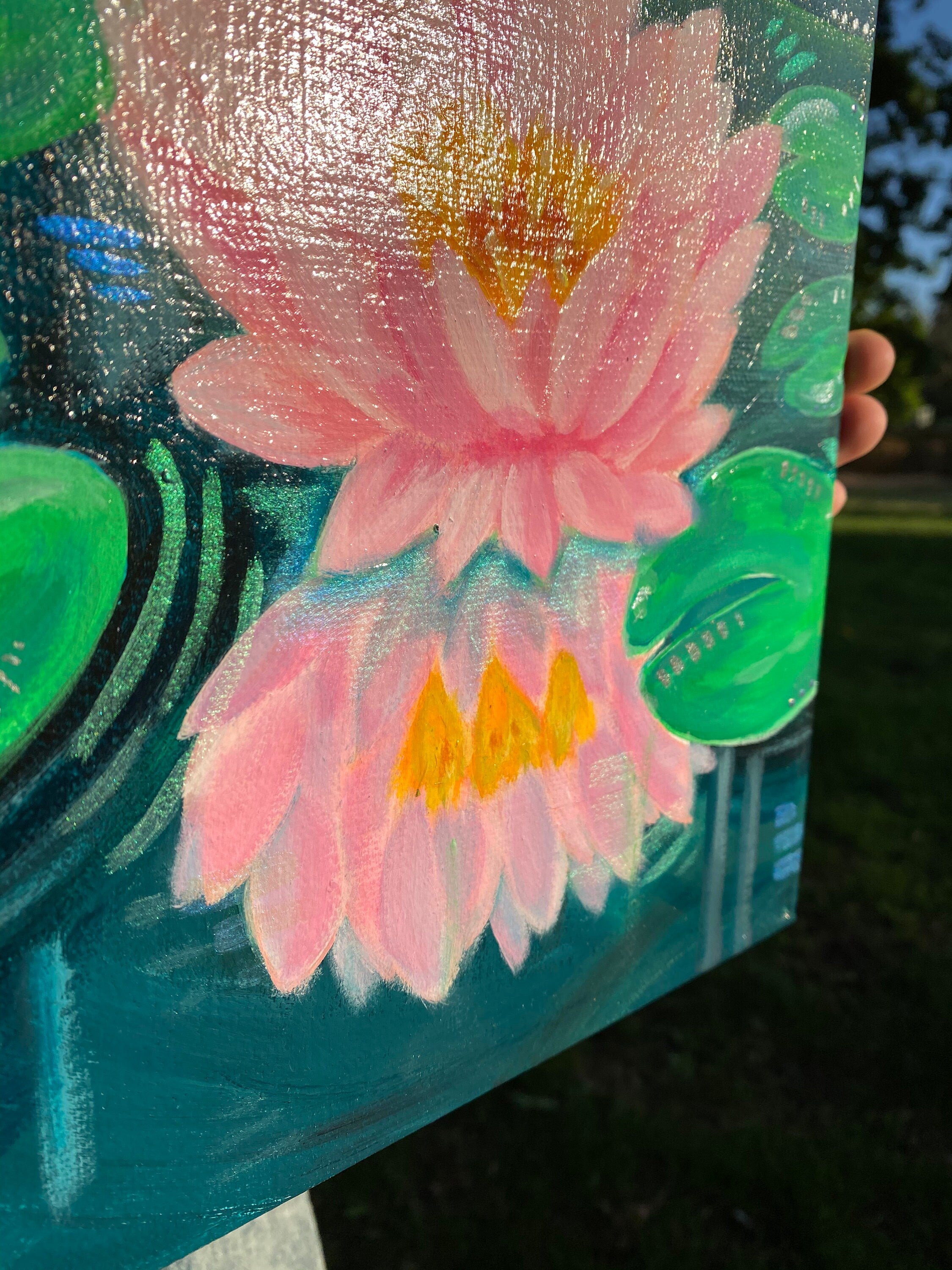 Waterlillies, Original Acrylic Painting