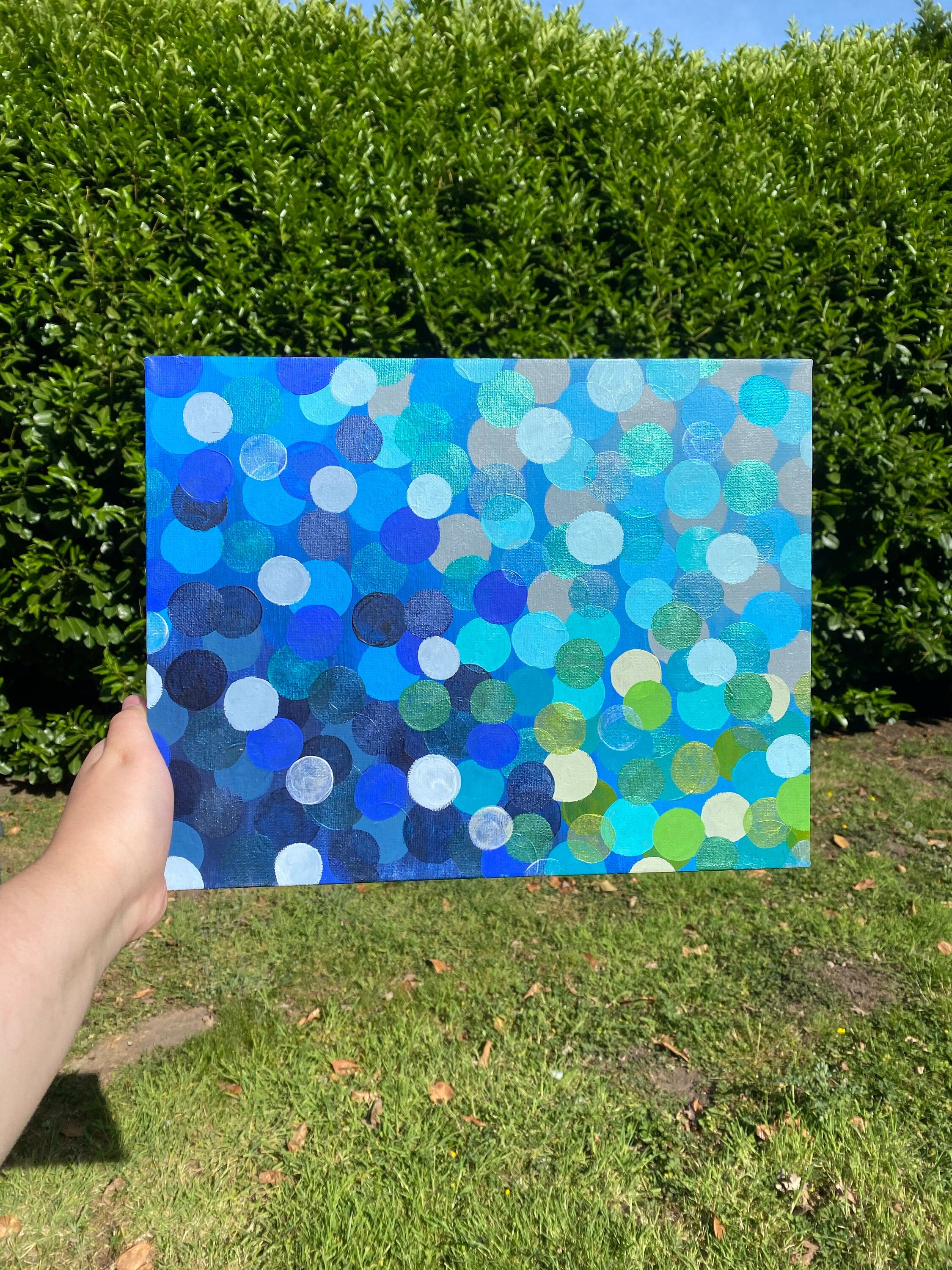 Under Water, Original painting on canvas, beautiful abstract