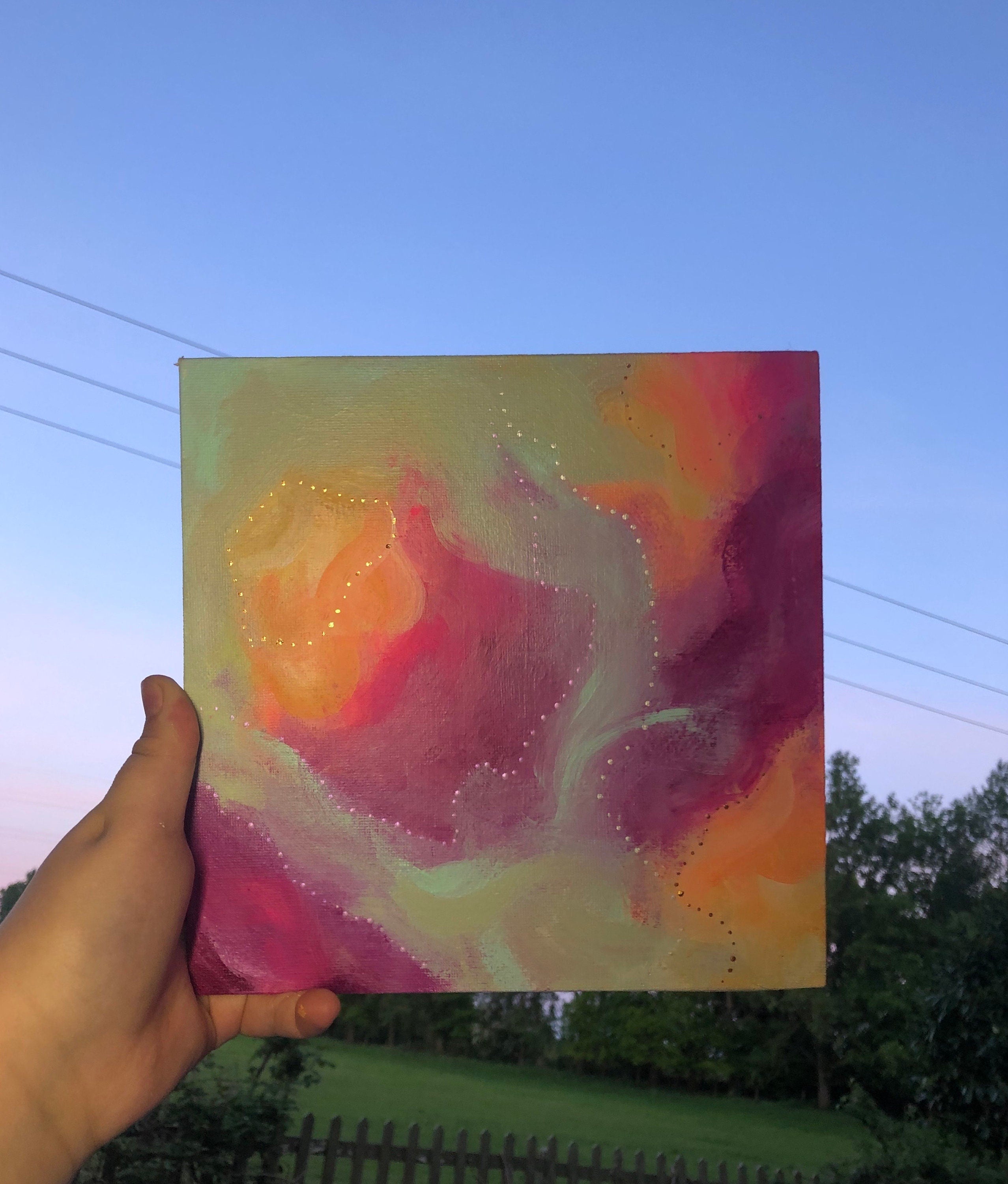 Palette study, original acrylic study