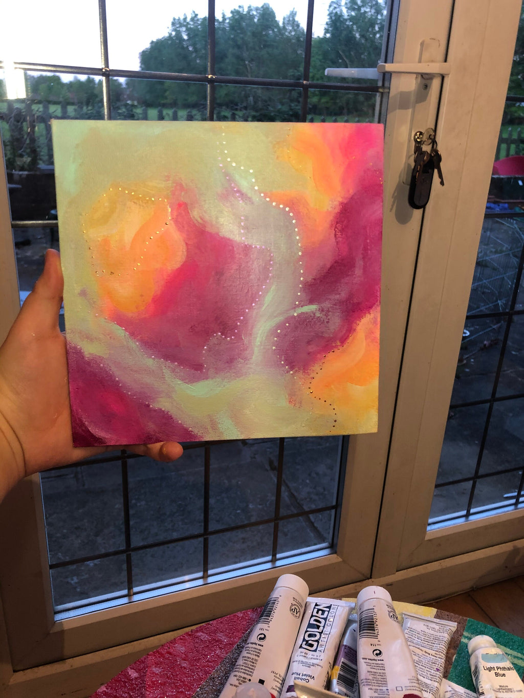 Palette study, original acrylic study