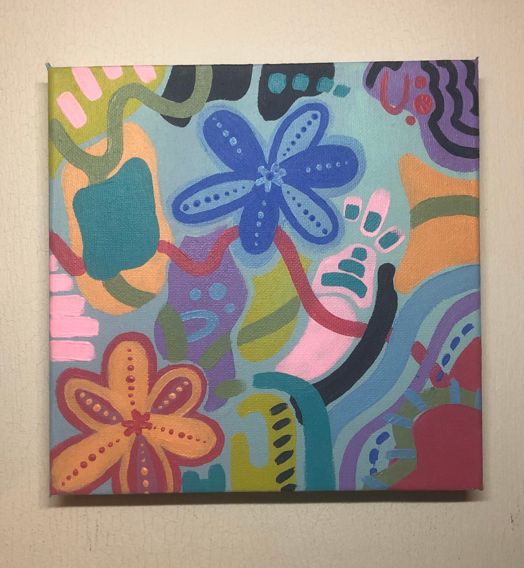 Flower Power, acrylic original painting!