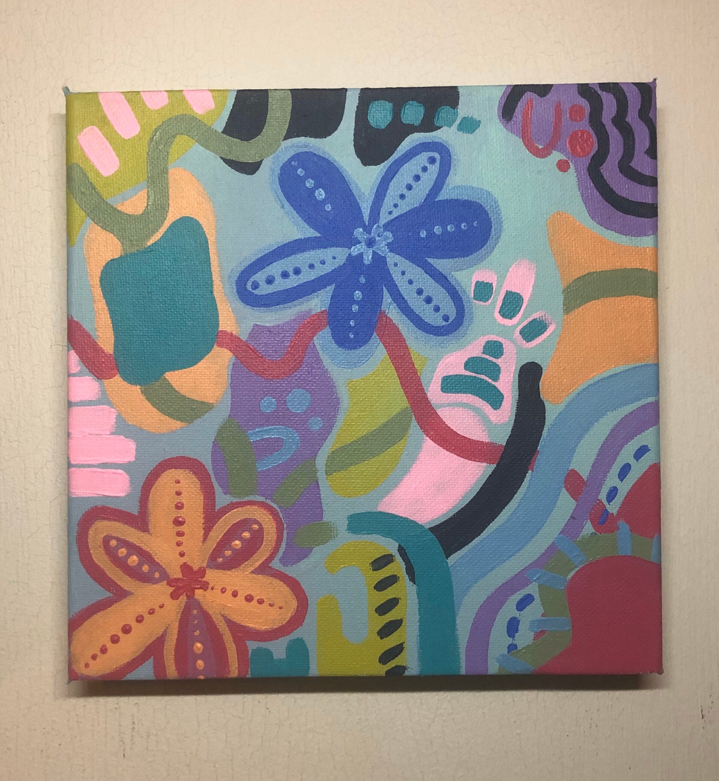 Flower Power, acrylic original painting!