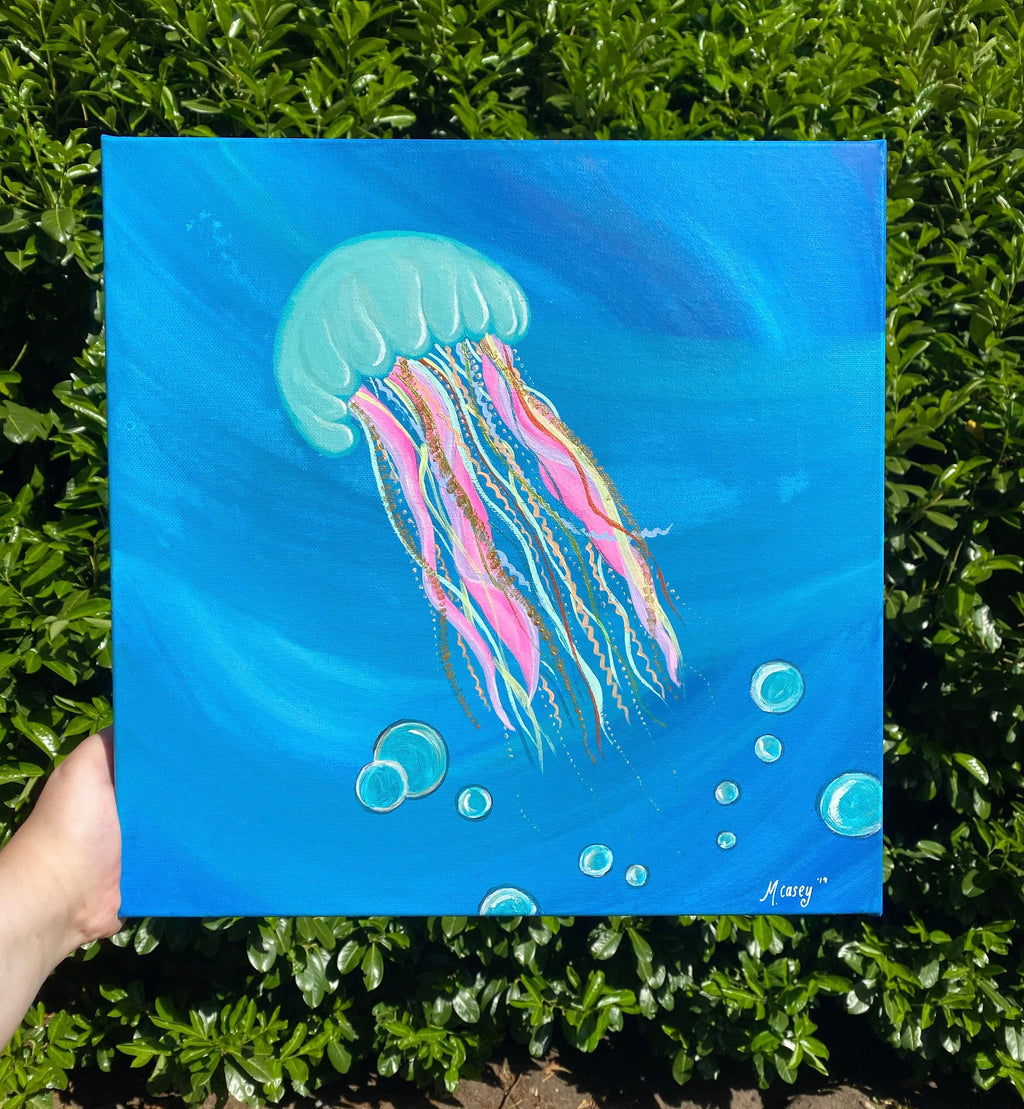 Jellyfish, Acrylic painting on Canvas.